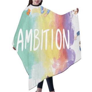 Personality  Business People Pointing On Ambition Concept Hair Cutting Cape