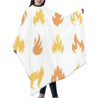 Personality  Fire Flame Icons And Symbols Hair Cutting Cape