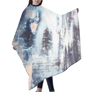 Personality  Iron Grunge Halftone Background Hair Cutting Cape
