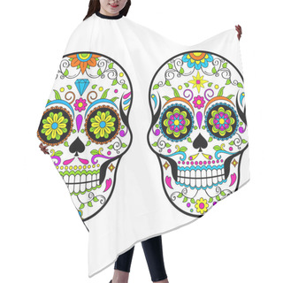 Personality  Mexican Sugar Skulls, Day Of The Dead Vector Illustration On White Background  Hair Cutting Cape