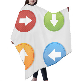 Personality  4 Colored Arrow Sign Vector Hair Cutting Cape