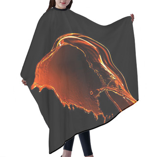 Personality  Engine Oil Splash On Black Background Hair Cutting Cape
