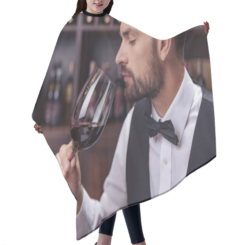 Personality  Sommelier Tasting Wine Hair Cutting Cape