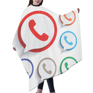 Personality  Phone Icons Set Hair Cutting Cape