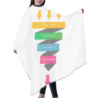 Personality  Sales Funnel. Vector Illustration. Hair Cutting Cape
