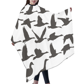 Personality  Geese Black Silhouette Hair Cutting Cape