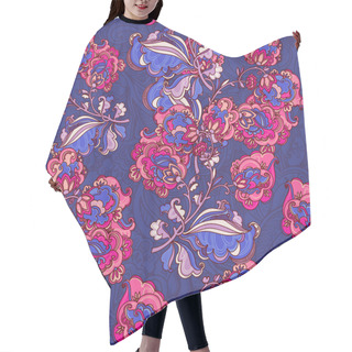 Personality  Hand Drawn Floral Ornaments Hair Cutting Cape
