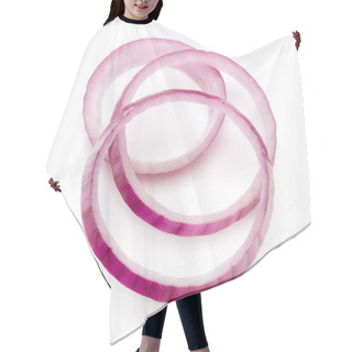 Personality  Sliced Red Onion Rings Hair Cutting Cape