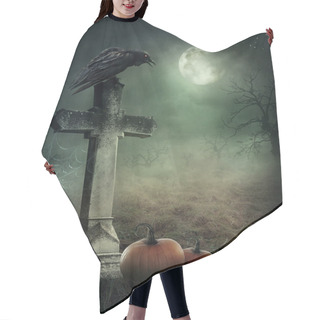 Personality  Crow On A Grave Hair Cutting Cape