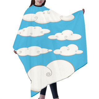 Personality  Cloud Vector Illustrations Hair Cutting Cape