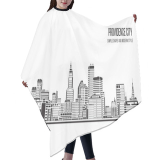 Personality  Cityscape Building Abstract Simple Shape And Modern Style Art Vector Design - Providence City Hair Cutting Cape