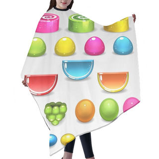 Personality  Hard Jelly Candies Hair Cutting Cape