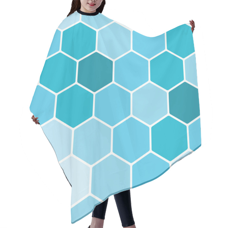 Personality  Seamless Honeycomb Pattern Hair Cutting Cape