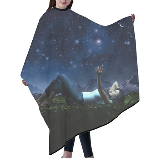 Personality  Girl And Starfield Hair Cutting Cape