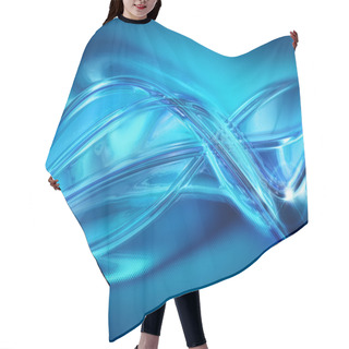 Personality  Abstract Blue Background With Futuristic Curves And Lines Hair Cutting Cape