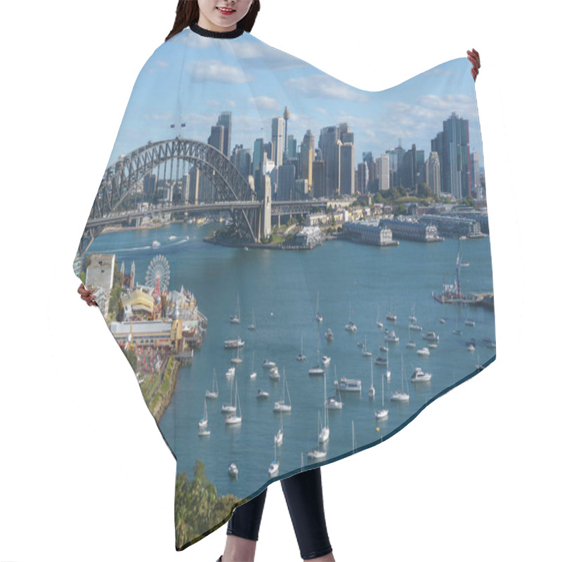 Personality  Panoramic View Of Sydney Skyline In New South Wales, Australia. Hair Cutting Cape