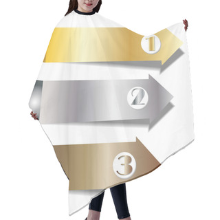 Personality  Arrow Stickers With Numbers Hair Cutting Cape