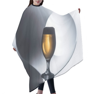 Personality  Glass Of Beer On Reflecting White And Black Surface, Oktoberfest Concept Hair Cutting Cape