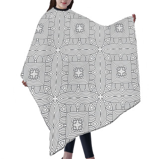 Personality  Ethnic Seamless Pattern Ornament Print Design Hair Cutting Cape