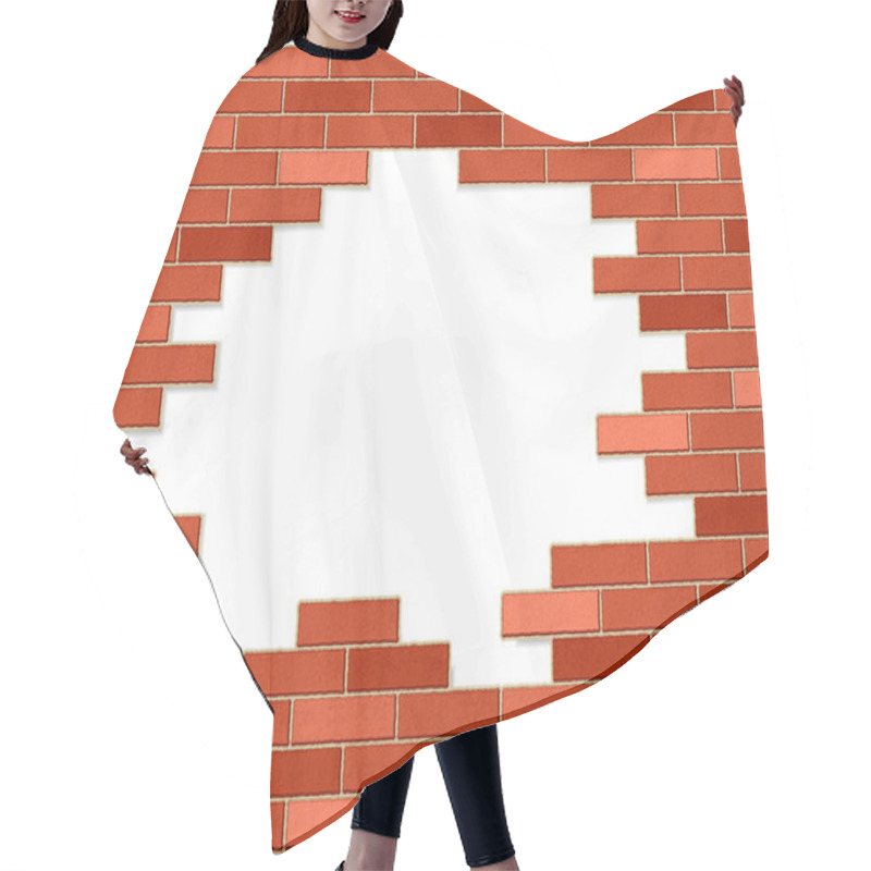 Personality  crashed brick wall hair cutting cape