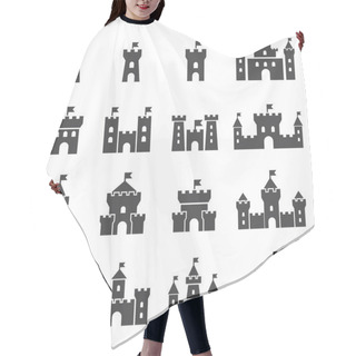 Personality  Castle Icon Set Hair Cutting Cape