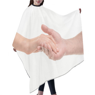 Personality  Male Hand Holding Female Hand Hair Cutting Cape