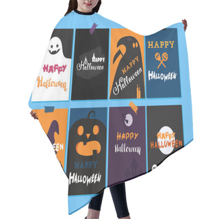 Personality  Happy Halloween Lettering Hair Cutting Cape