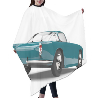 Personality  Dark Cyan Vintage Muscle Car - Rear View Hair Cutting Cape