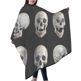 Personality  Skull Of The Person On A Black Background Hair Cutting Cape