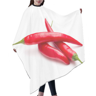 Personality  Red Chili Peppers Isolated Hair Cutting Cape