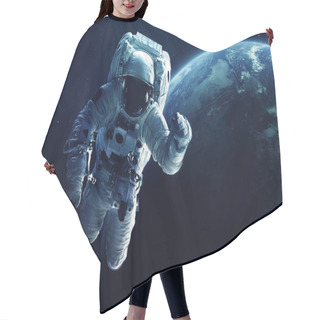 Personality  Astronaut In Front Of The Earth Planet. Elements Of This Image Furnished By NASA Hair Cutting Cape