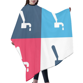 Personality  Beer Tap Blue And Red Four Color Minimal Icon Set Hair Cutting Cape