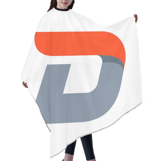 Personality  D Letter Logo Design Template Hair Cutting Cape