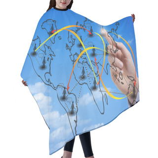 Personality  Virtual Map Of An International Social Network Hair Cutting Cape