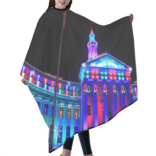 Personality  Denver City And County Building Illuminated At Night, Colorado. Hair Cutting Cape