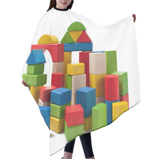 Personality  City Of Colorful Wooden Toy Blocks Hair Cutting Cape