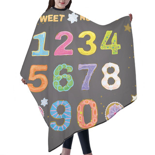 Personality  Sweet Handdrawn Numbers Hair Cutting Cape