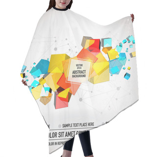 Personality  Colorful Cubes Background Hair Cutting Cape