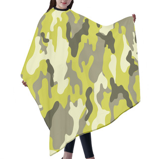 Personality  Texture Military Camouflage Repeats Seamless Army Green Hunting. Camouflage Pattern Background. Classic Clothing Style Masking Camo Repeat Print. Four Colors Forest Texture. Vector Illustration. Hair Cutting Cape