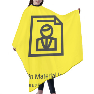 Personality  Ballot Minimal Bright Yellow Material Icon Hair Cutting Cape