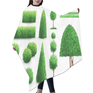 Personality  Decorative Garden Bushes Icon Set Hair Cutting Cape