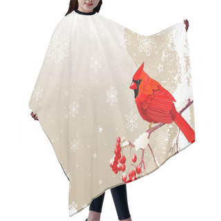 Personality  Red Cardinal Bird Background Hair Cutting Cape