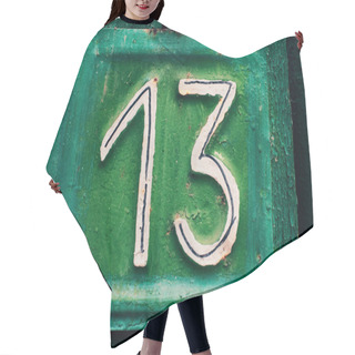 Personality  House Plate Number Thirteen Hair Cutting Cape