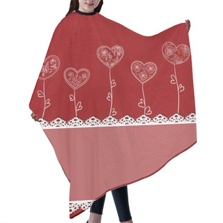 Personality  Greeting Card With Hearts Hair Cutting Cape