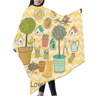 Personality  Garden Set. Hair Cutting Cape