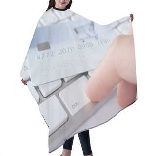 Personality  Electronic Payment Concept Hair Cutting Cape