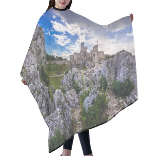 Personality  Ogrodzieniec Castle In Poland Hair Cutting Cape