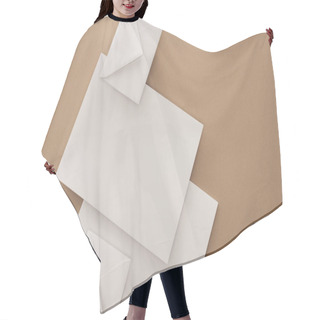 Personality  Top View Of Empty Sheets Of Paper And Envelopes  Hair Cutting Cape