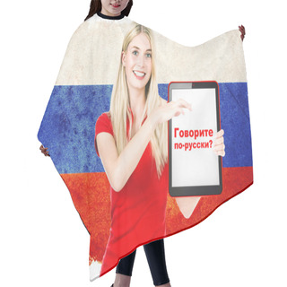 Personality  Russian Language Online Learning Concept Hair Cutting Cape