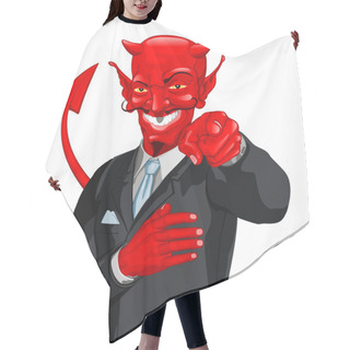 Personality  Devil Business Man Wants You Hair Cutting Cape